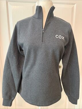 NWOT Sport-Tek Charcoal Gray Quarter-Zip Sweater